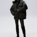 Stylish black down jacket