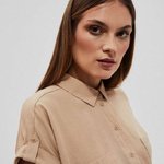 Блуза бежева на гудзиках  Moodo L-KO-4025