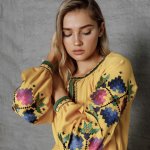 Yellow embroidered dress by Ksenia SVARGA