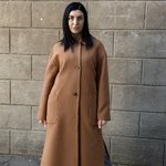 Пальто жіноче демісезонне кашемірове в кольорі кемел 248C FINE LINE
