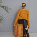 Jumper in mustard color