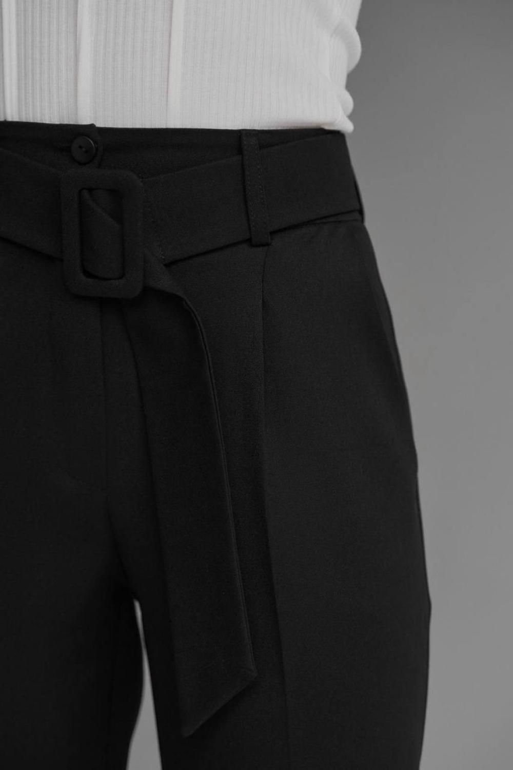 Classic black high-waisted pants
