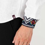 Men's embroidered shirt white