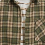 Khaki shirt with a kilt