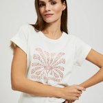 White T-shirt printed MOODO