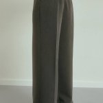Classic straight trousers in graphite color