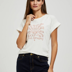 White T-shirt printed MOODO