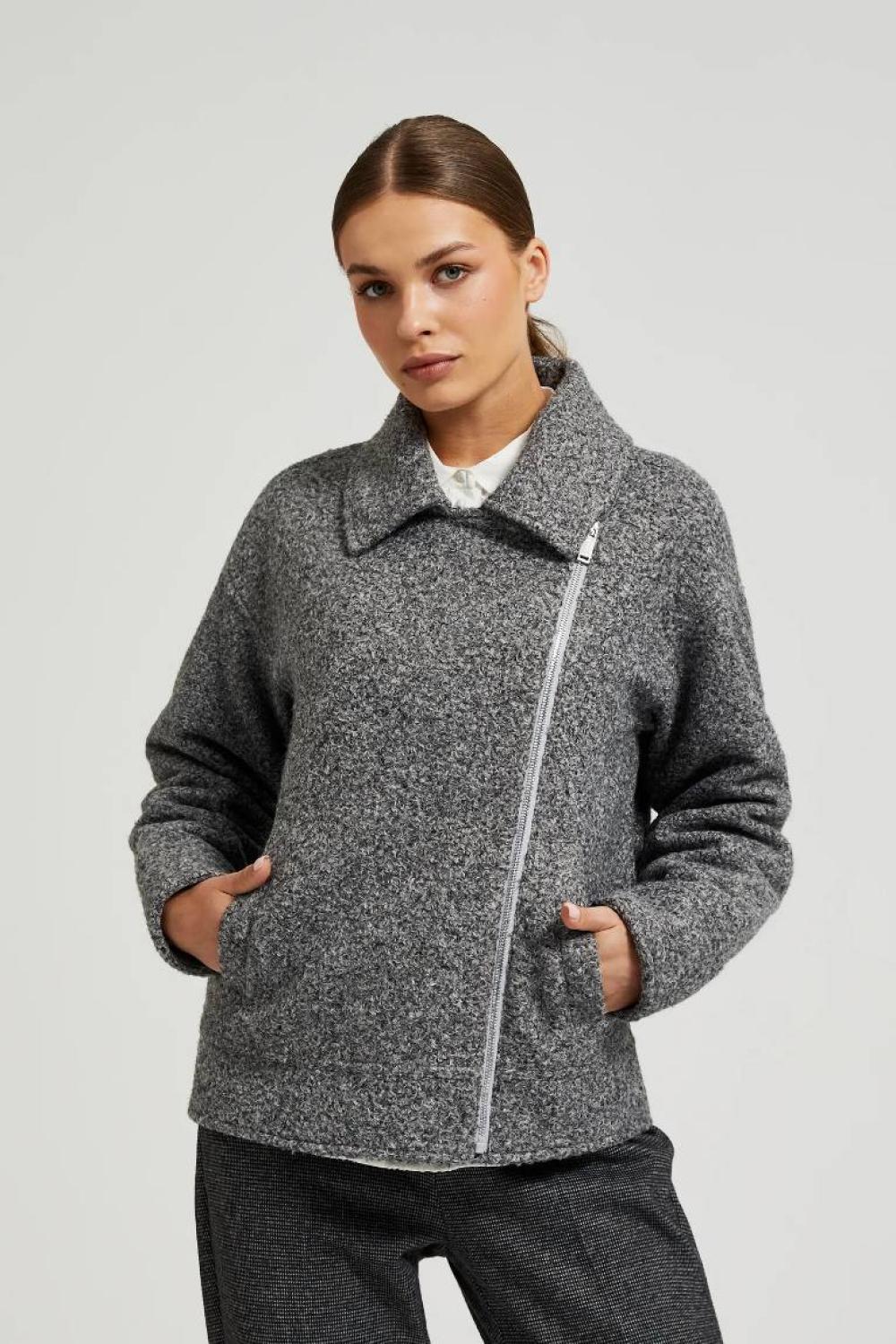 An elegant gray lined jacket