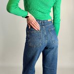 Women's straight blue jeans 2478