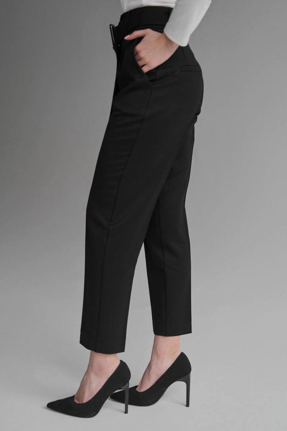 Classic black high-waisted pants