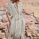 Printed midi dress 23PE091 LAURA+MAX