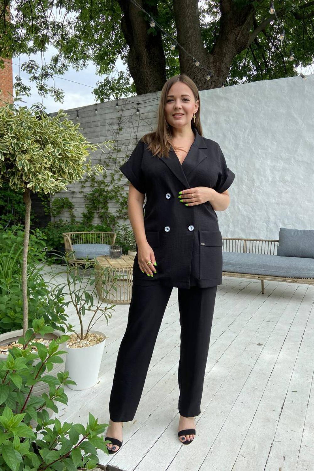 Suit women's summer made of lightweight black Petro Soroka
