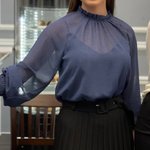 Блуза шифонова синя 20AH607 YUKA PARIS