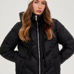 Women's black quilted jacket