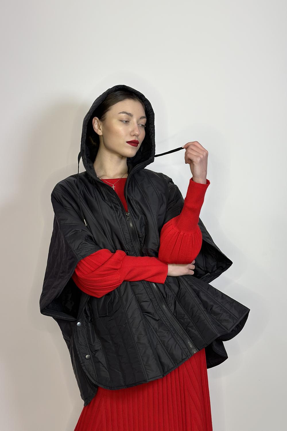 Jacket women's spring black with short sleeves FW22-804 Marina V