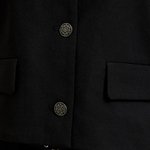 Short black straight-cut jacket L-MR-4600-L-realiz