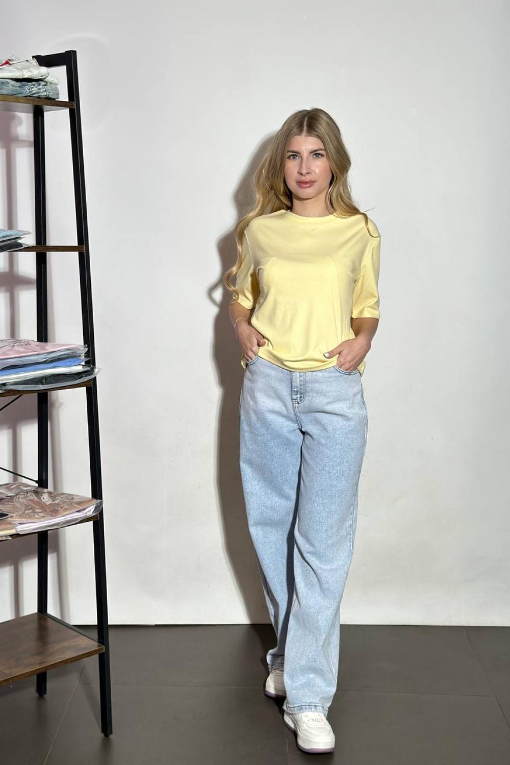 Blue straight jeans