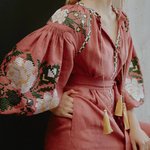 Women's  linen embroidered dress  EMBROIDERED GEM