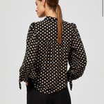 Блуза чорна в горох Moodo Z-KO-3615
