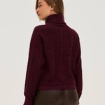 Women's burgundy sweater
