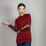 Burgundy sweatshirt with sequins Bliss Room