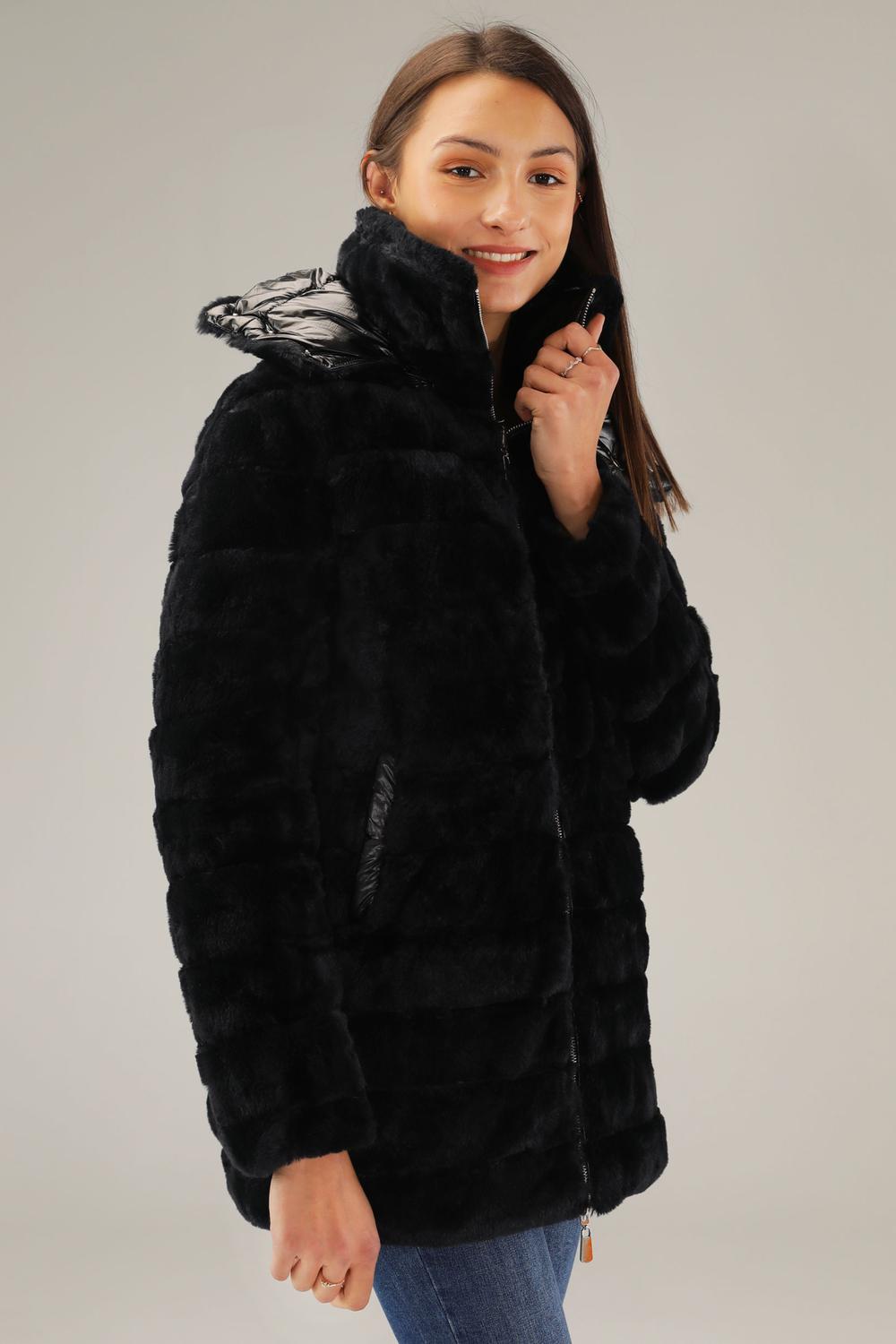Two-sided women's black jacket 2107-2 UNISONO