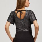 Knitted black T-shirt