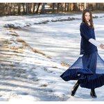 Спідниця синя з плісерованої органзи SANIZA-K-Realiz