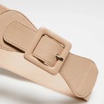Beige eco-leather belt