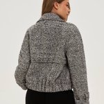 Gray bomber jacket