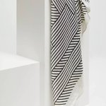 A beige and black silk scarf MOODO