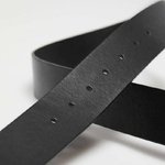 Black wide belt made of eco-leather
