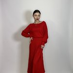 Skirt knitted red Marina V FW22-600