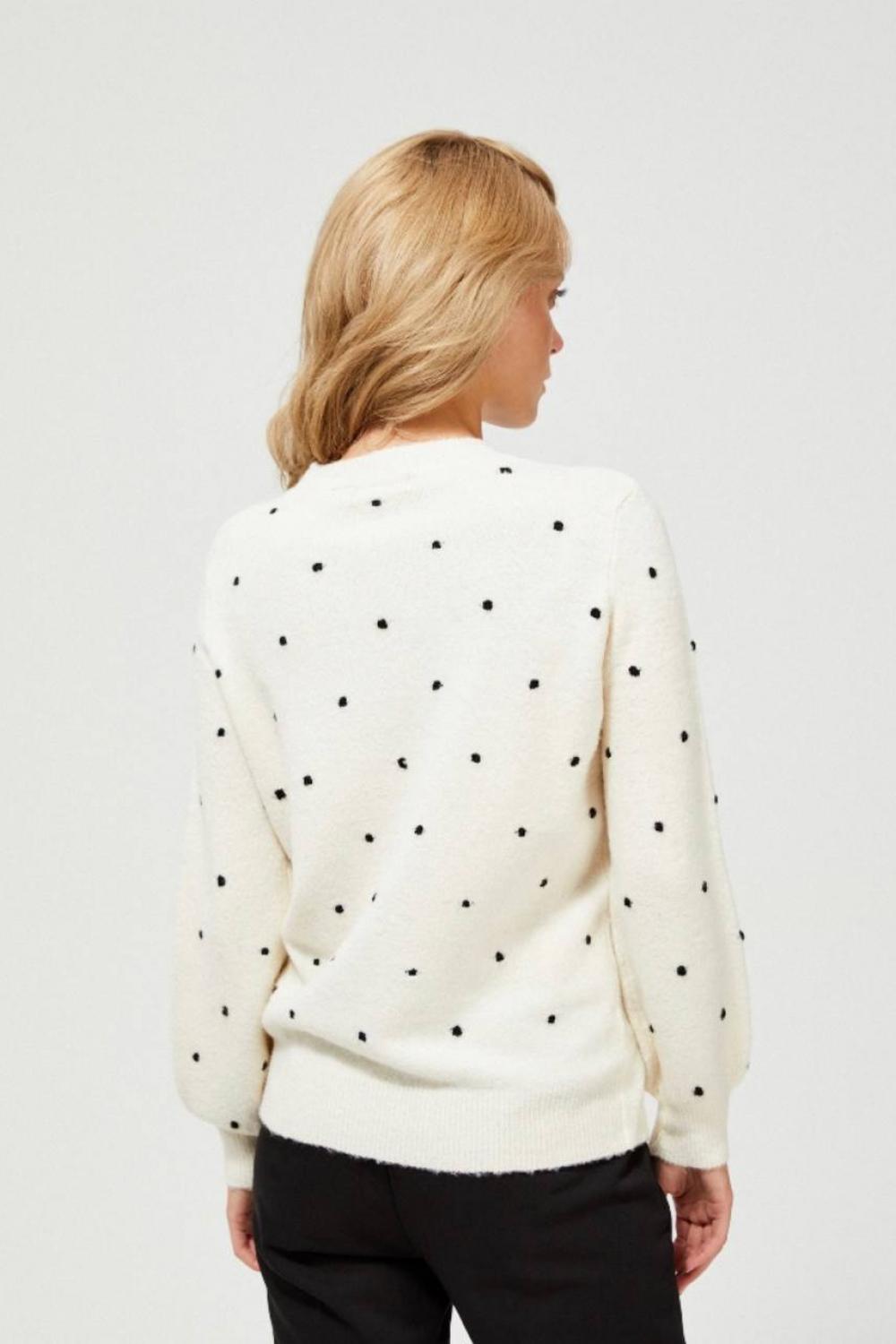 Sweater white with dots Moodo Z-SW-3327