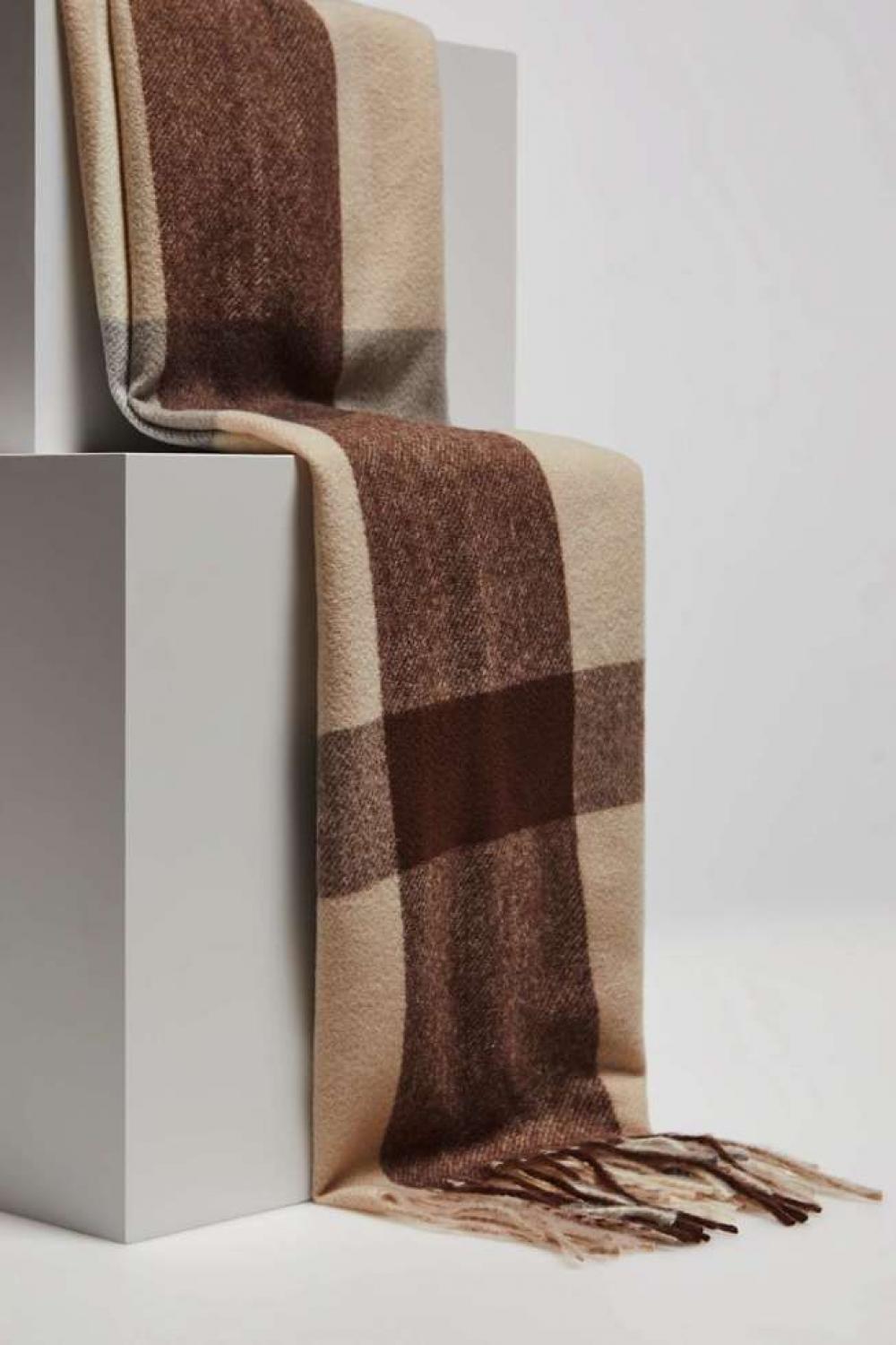 A brown scarf