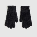 Black women's warm angora gloves Z-RE-4204 MOODO