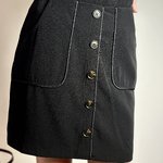 Спідниця міні чорна на ґудзиках 19AH302 YUKA PARIS