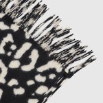 Leopard print cream scarf