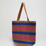 Shopper bag braid in a stripe L-TO-4013 Moodo