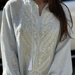 EMBROIDERED GEM embroidered linen shirt for men