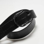 Black women's eco-leather belt