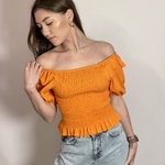Стильний помаранчевий топ-резинка Roket fashion