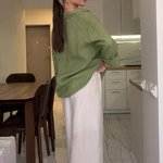Ecru Tencel palazzo pants mihos_ecru_pants
