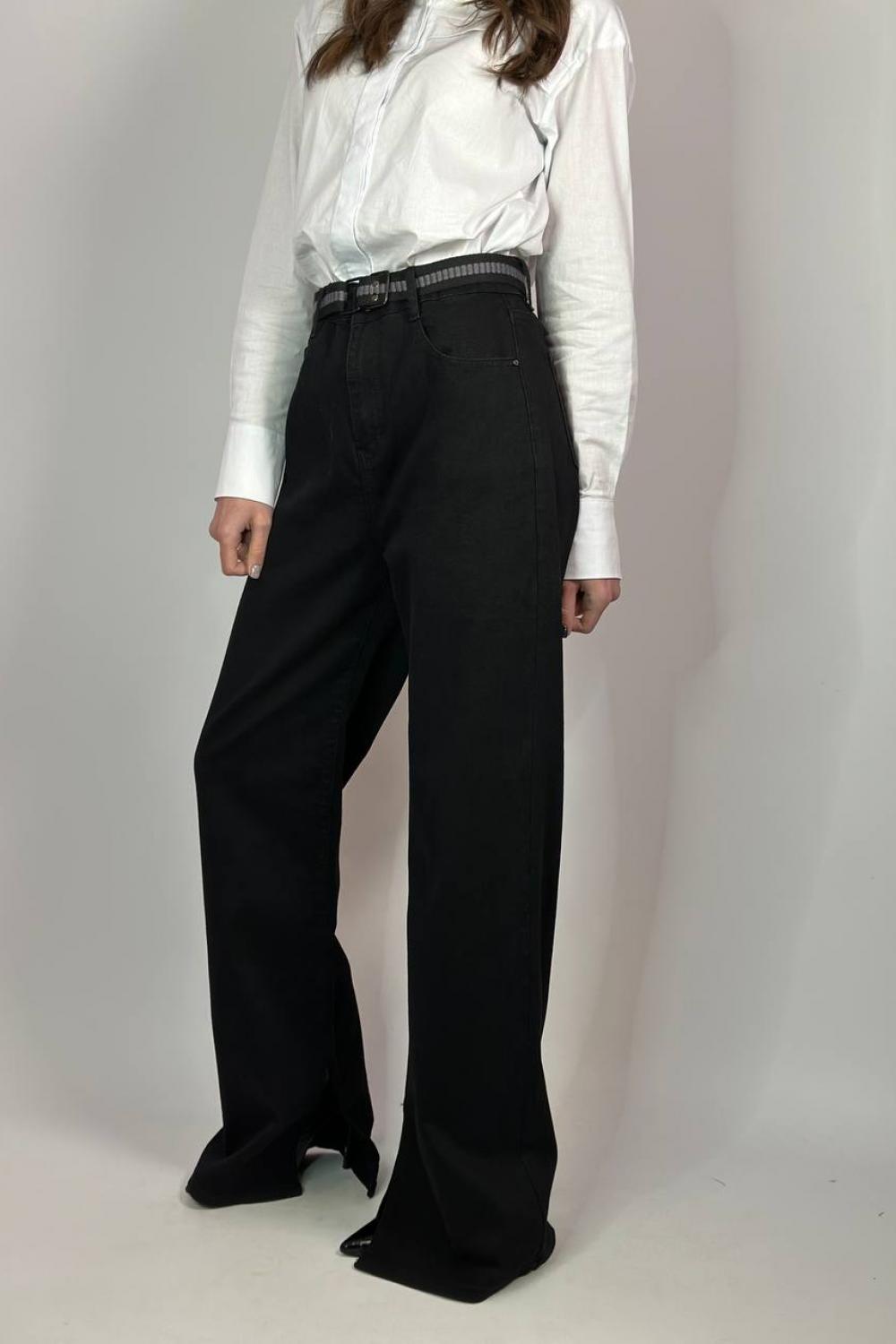 Джинси кльош чорні 9016 KT.MOSS Denim
