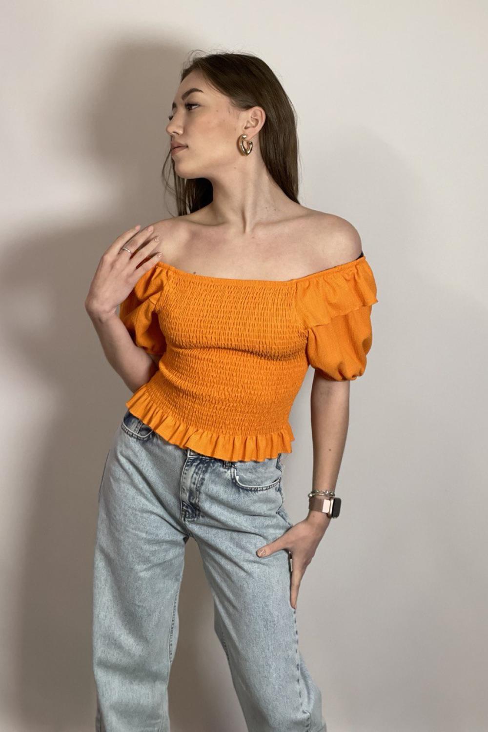 Stylish orange top-rubber Roket fashion