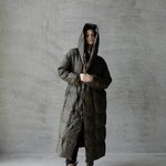 Women's down jacket in khaki color