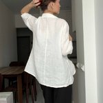 Жакет білийз льону white_long