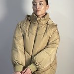 Puffer jacket woman warm mustard Kelrebek