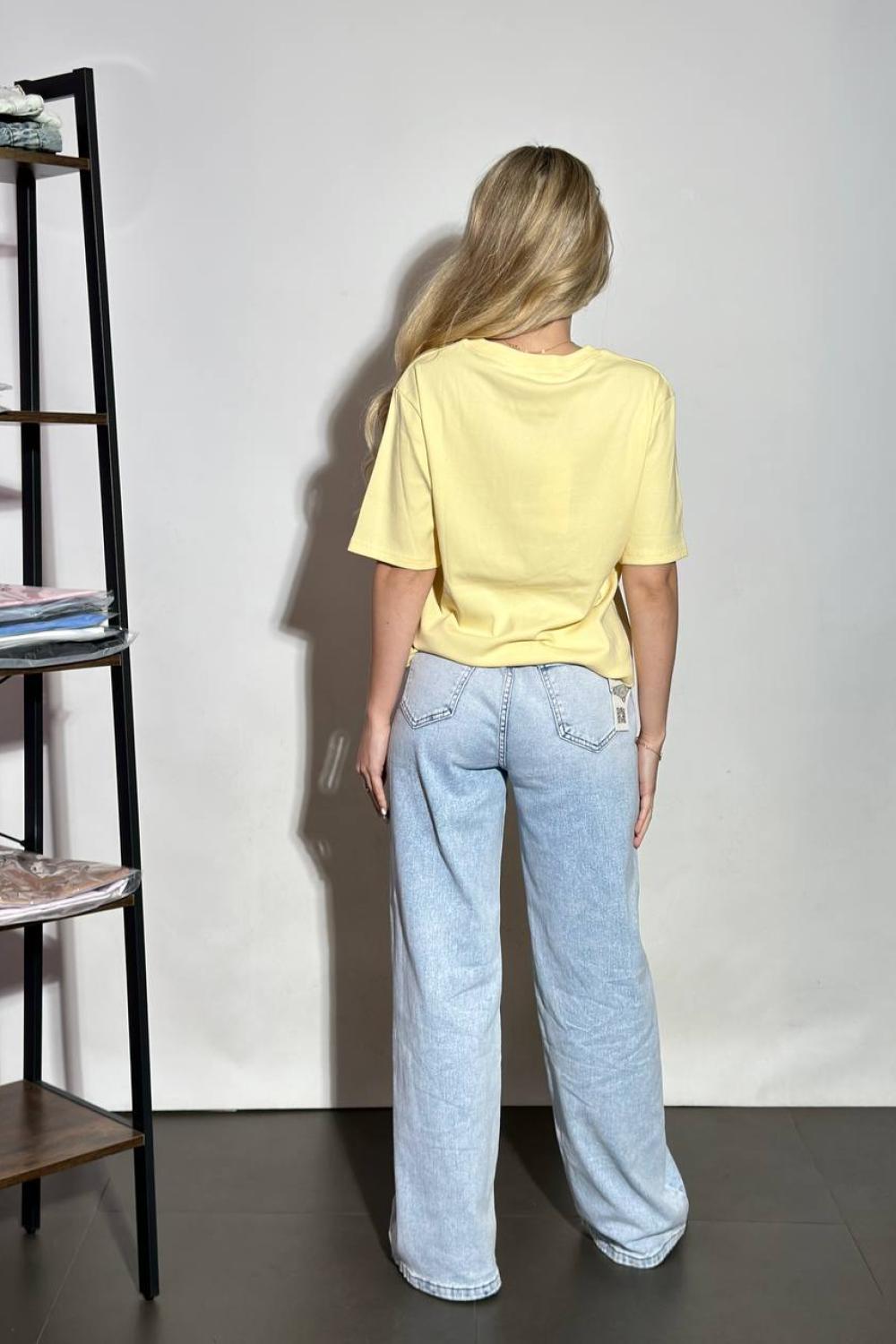 Blue straight jeans