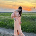 Сукня-вишиванка лляна жіноча помаранчева MAXA